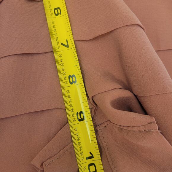 L’Atiste by Amy Dusty Rose Lined Booty Shorts L Side Zipper Poly/Span. Blend - Picture 8 of 9